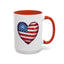4th of July Mug - Heart American Flag