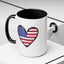 4th of July Mug - USA Flag Heart