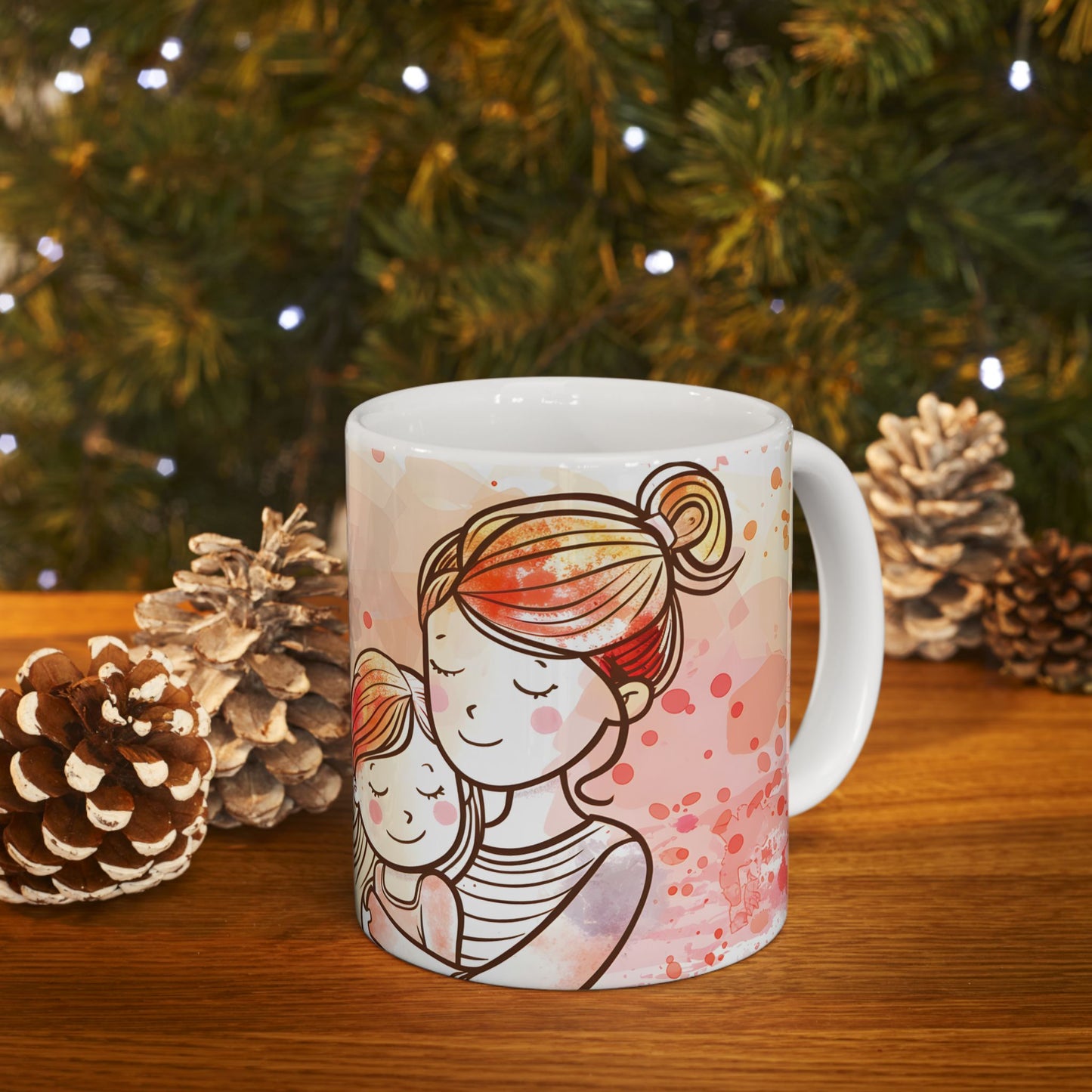 Mother's Day Mug - Mom & Daughter Embrace