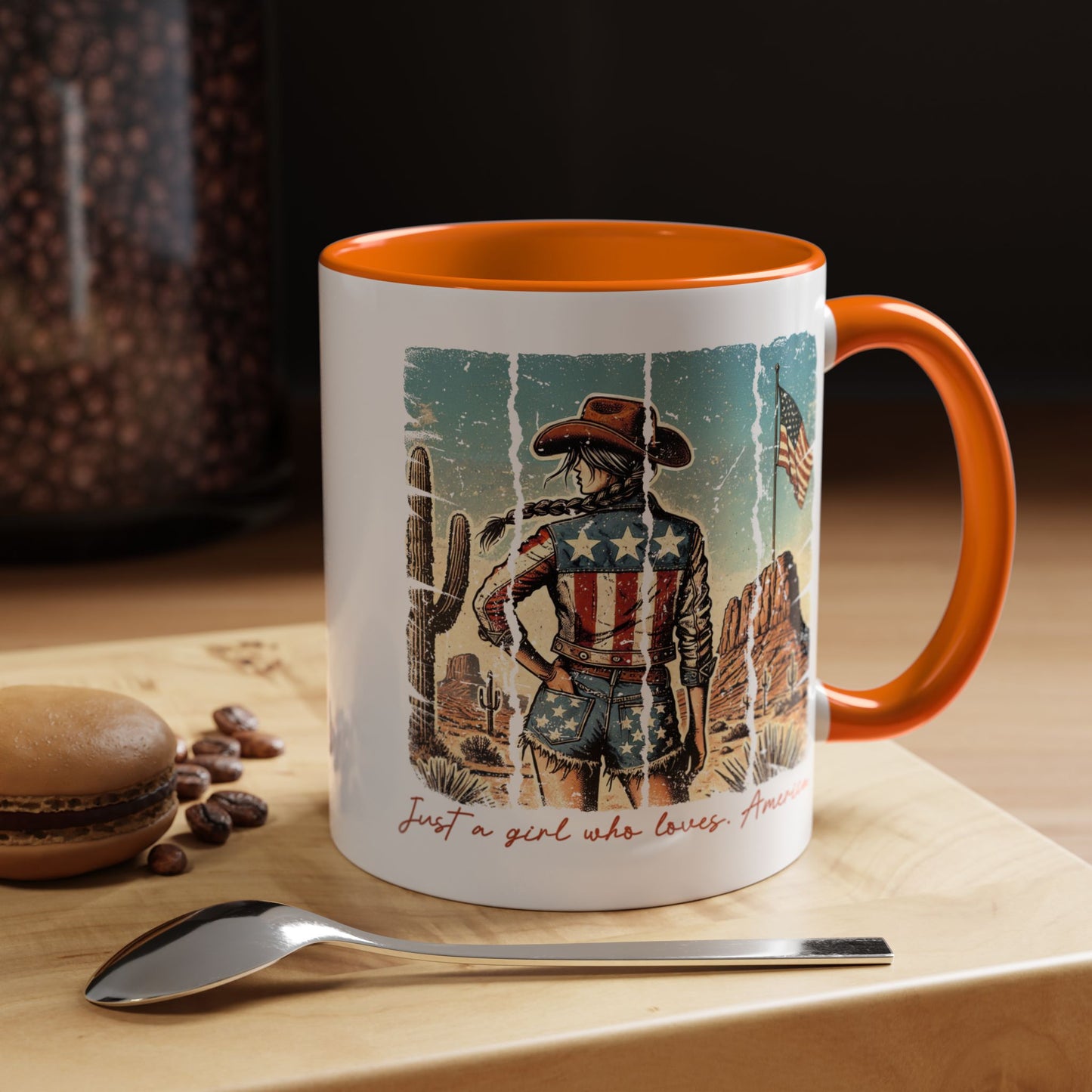 4th of July Mug - Just a Girl Who Loves America