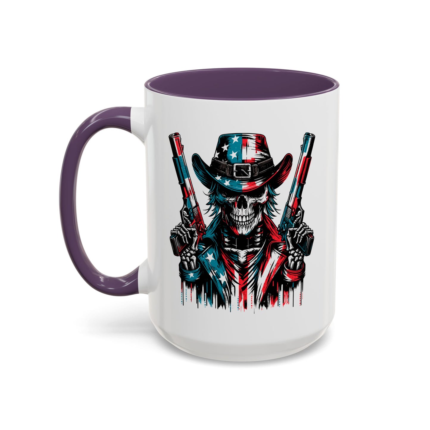 4th of July Mug - Skeleton with American Flag