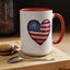 4th of July Mug - Heart American Flag