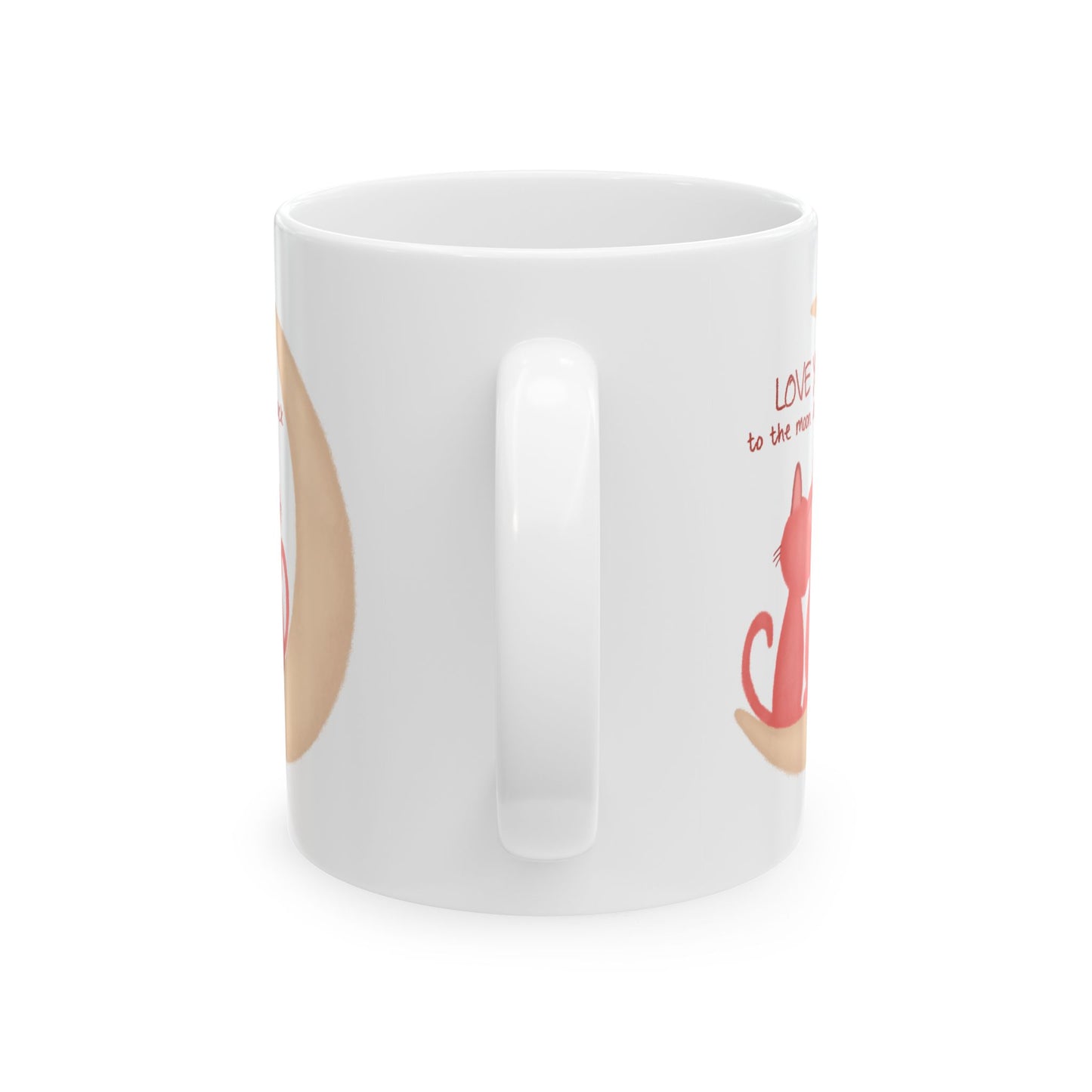 Valentine's Day Mug - Love You To The Moon Cats