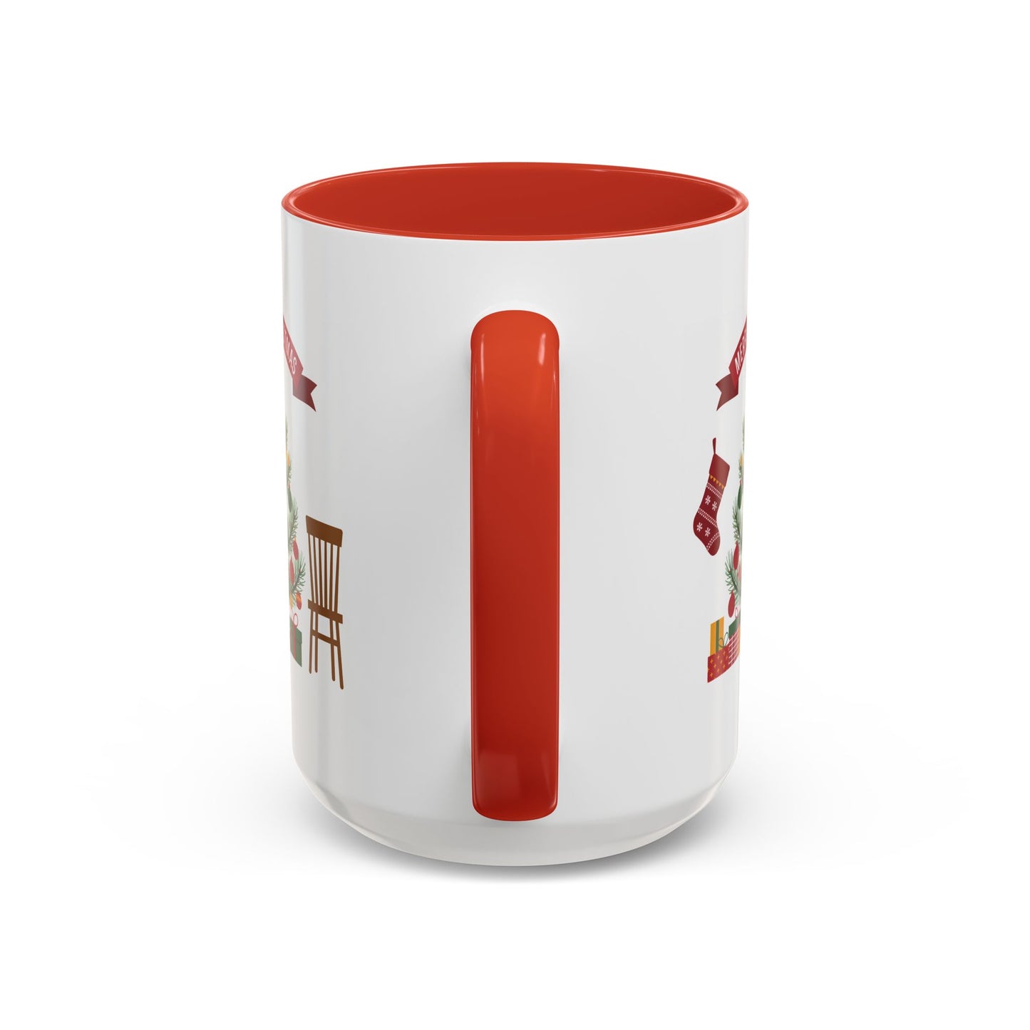 Christmas Mug - Merry Christmas Banner Tree Presents