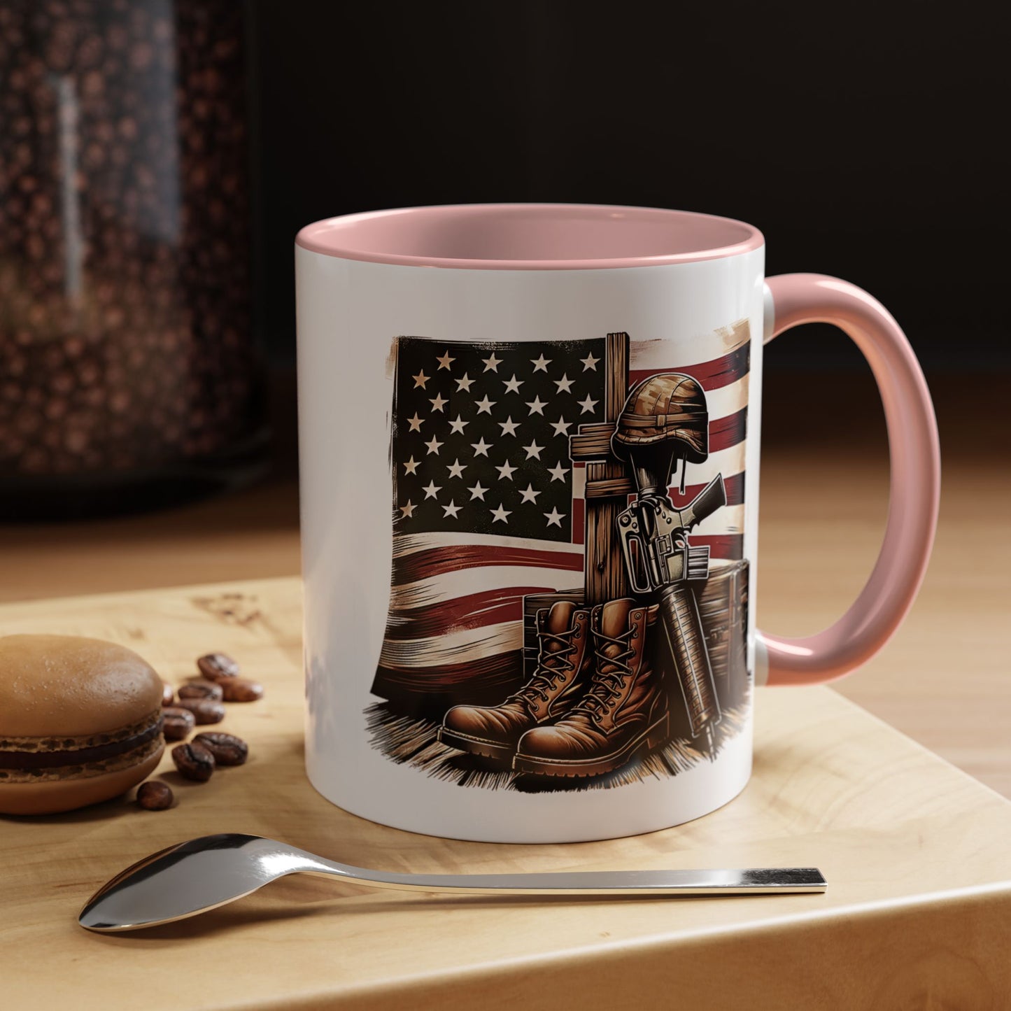 4th of July Mug - Fallen Soldier Boots Flag 3