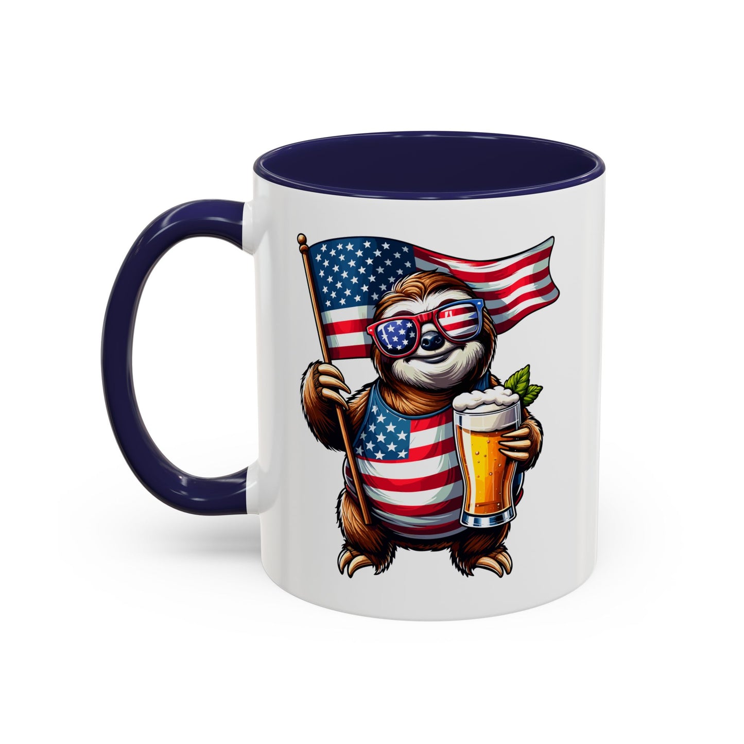 4th of July Mug - Merica Sloth
