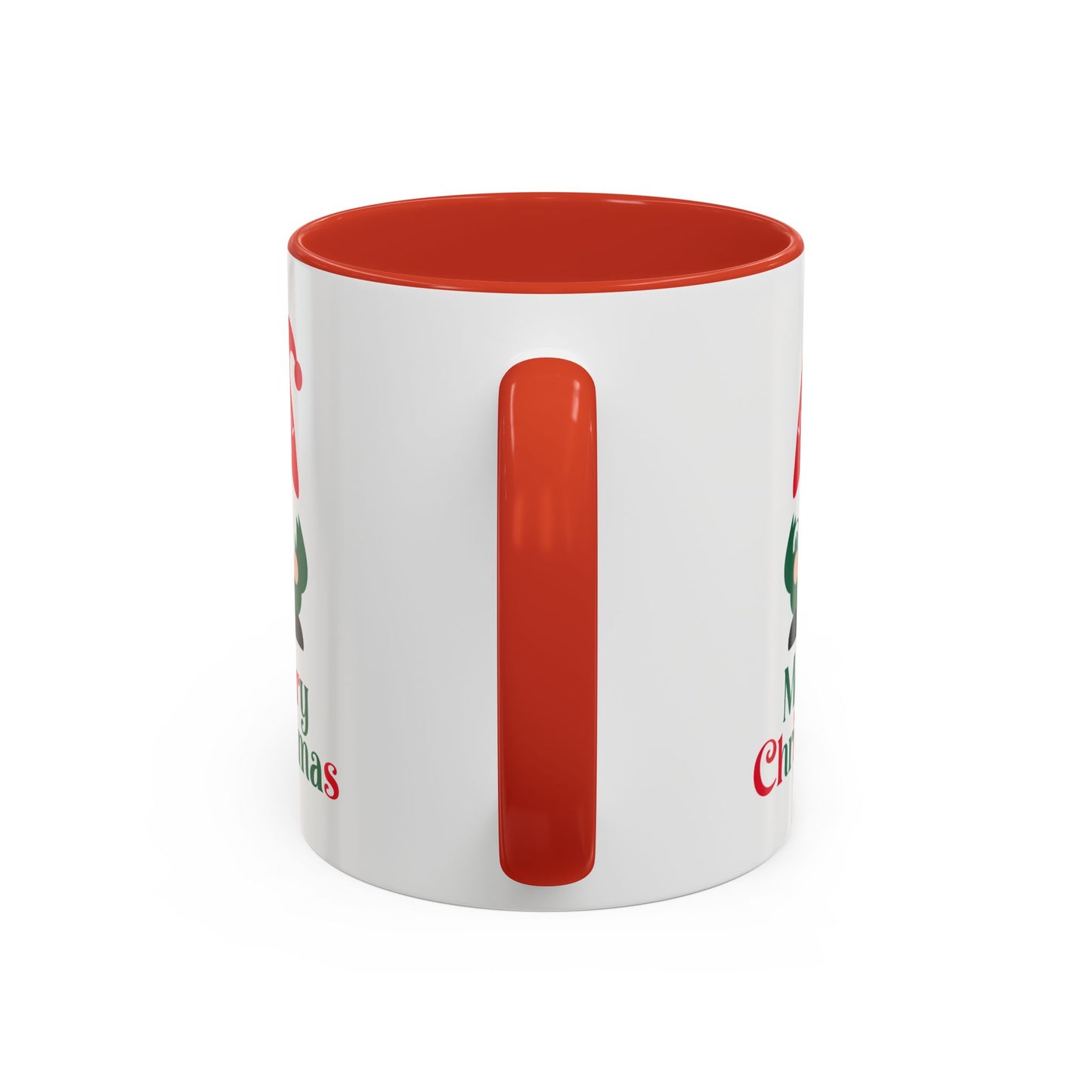 Christmas Mug - Merry Christmas Green & Red Text Gnome Candy Cane