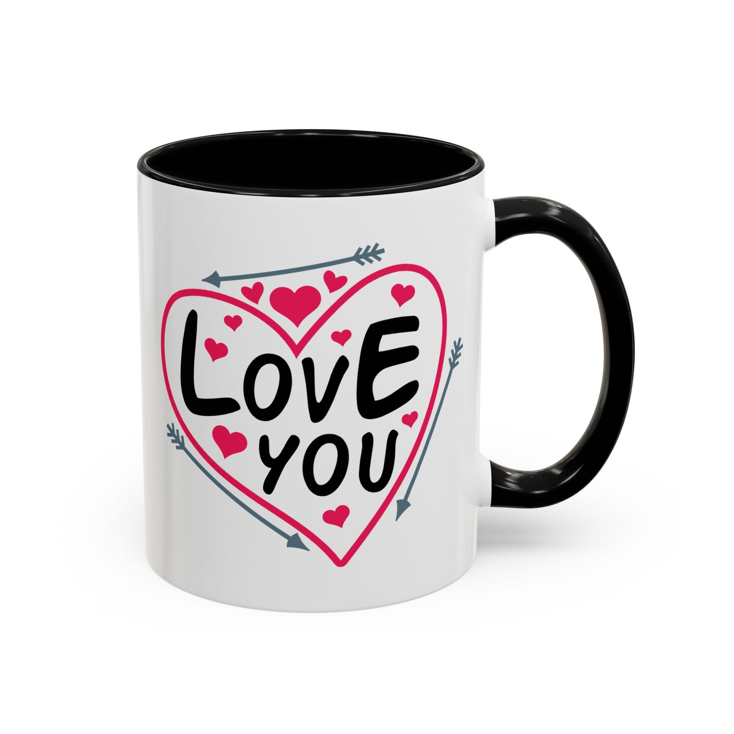 Valentine's Day Mug - Love You Heart Arrows
