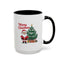 Christmas Mug - Merry Christmas Red Text Santa Tree Presents