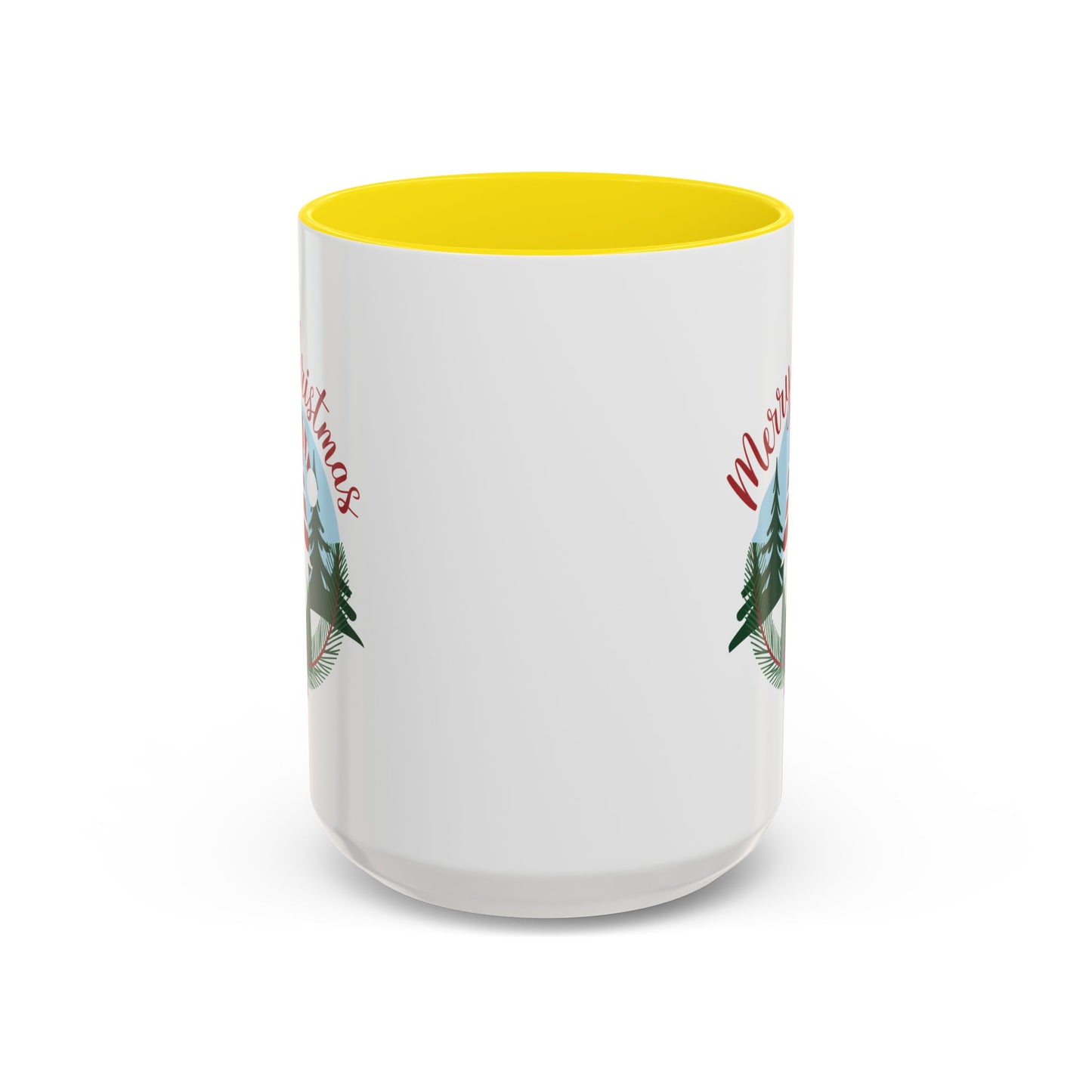 Christmas Mug - Merry Christmas Red Text Gnome Bow Tree