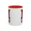Christmas Mug - Merry Christmas White Green & Red College Text
