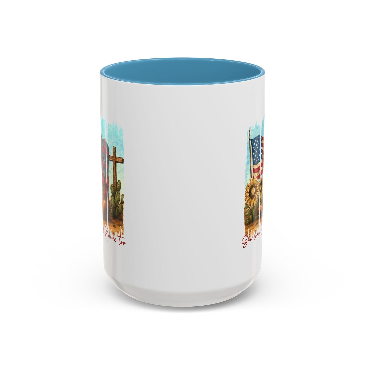 4th of July Mug - She Loves Jesus & America Too Boots