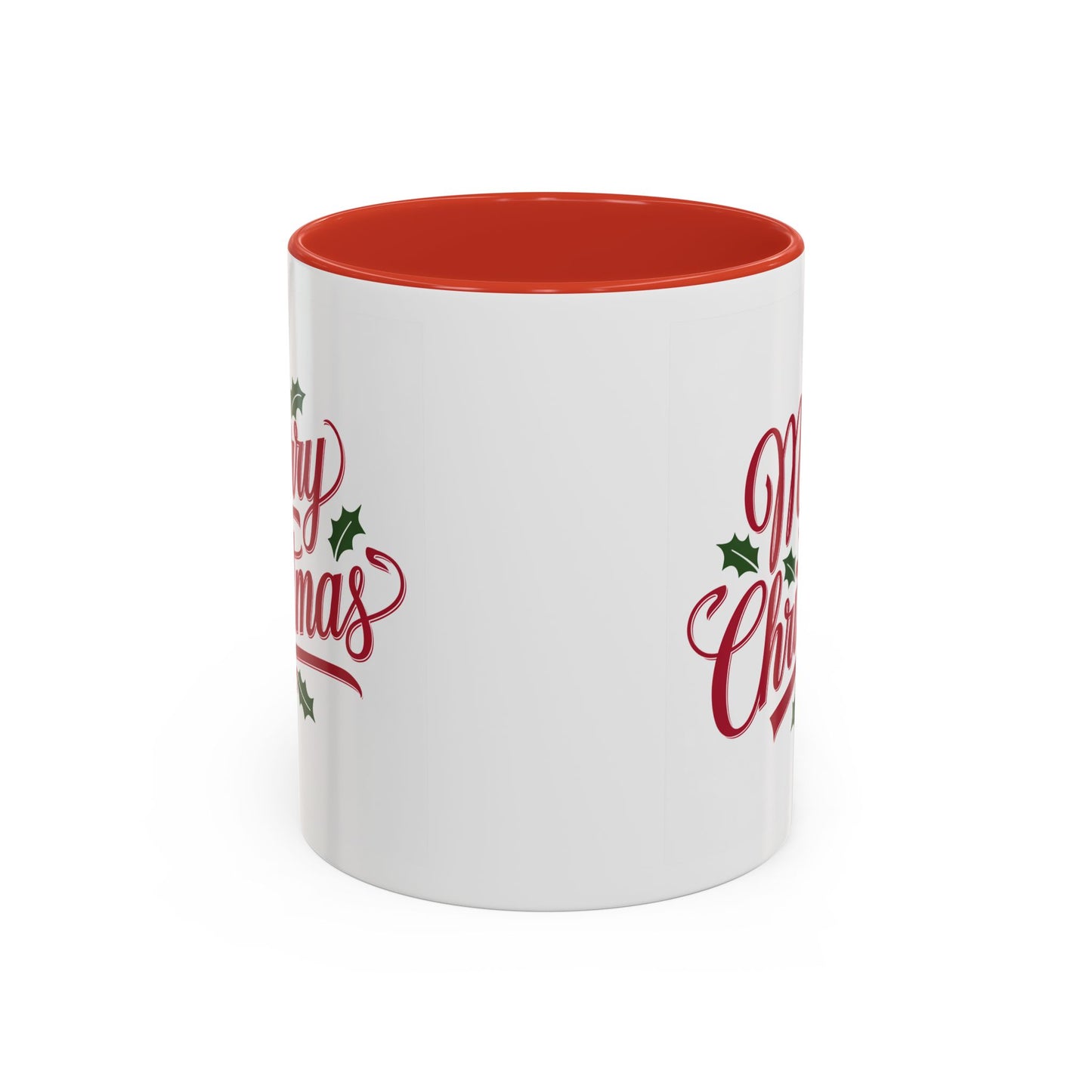 Christmas Mug - Merry Christmas Red Text Mistletoe