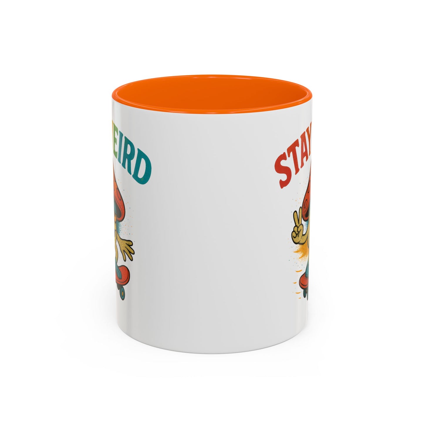 Humor Mug - Stay Weird Mushroom Skateboard