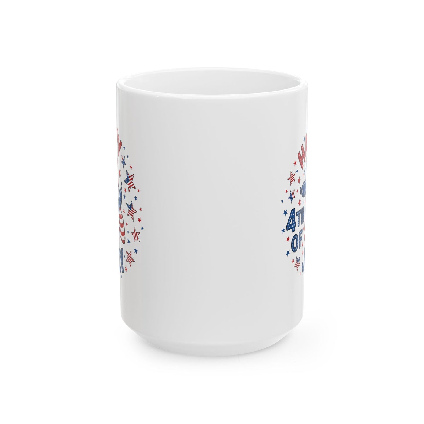 4th of July Mug - Happy 4th of July Dog Balloon