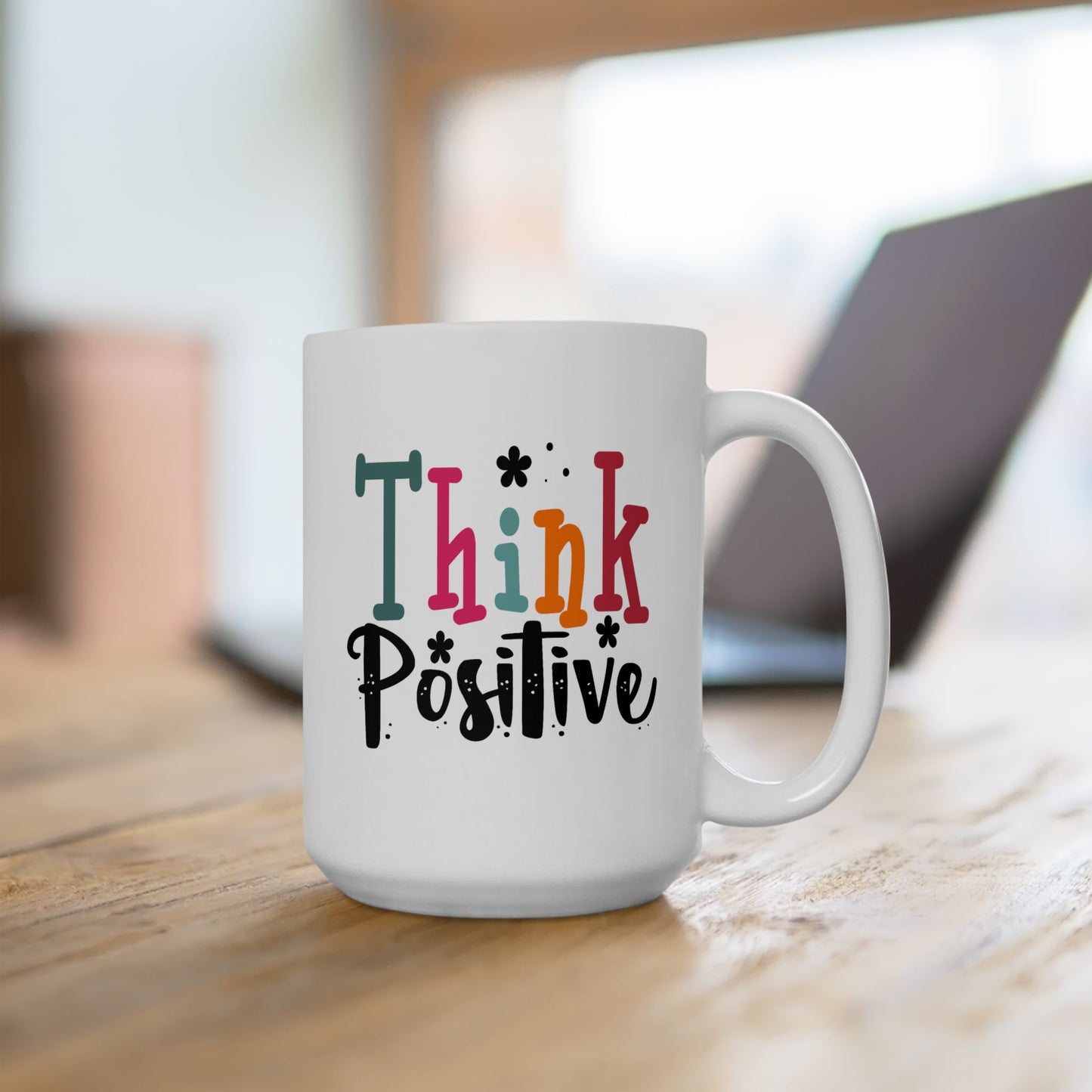 Wellness Mug - Think Positive Decorative Text