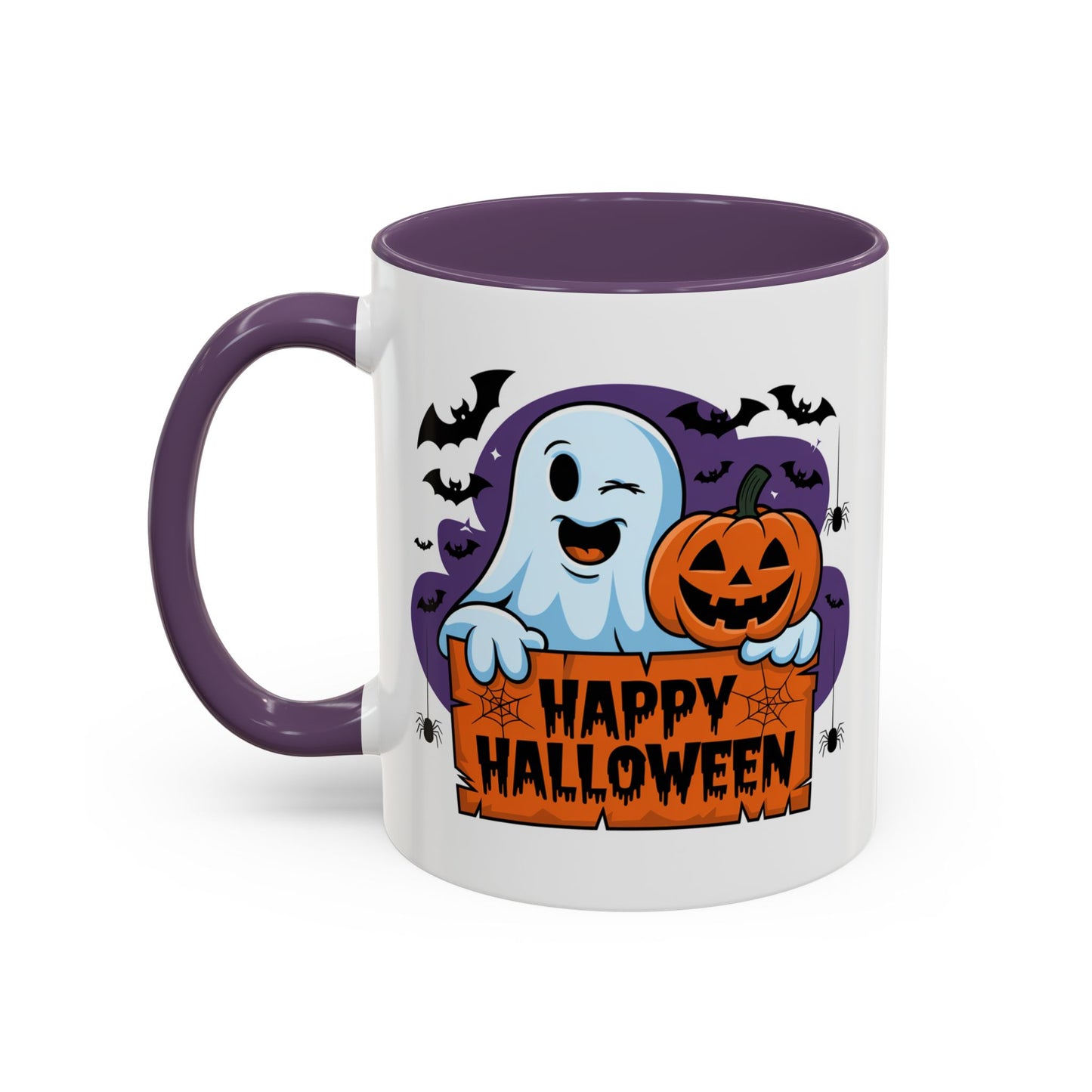 Halloween Mug - Winking Ghost With Pumpkin