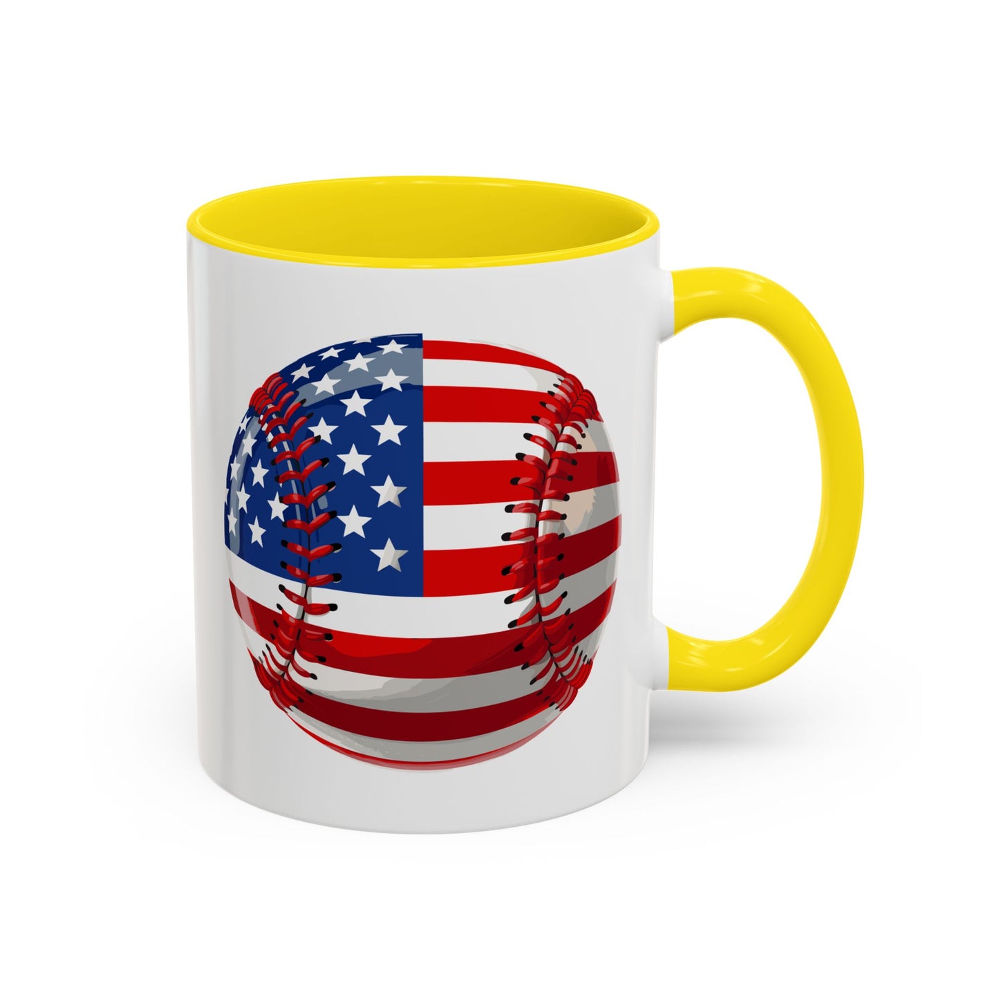 4th of July Mug - Baseball American Flag