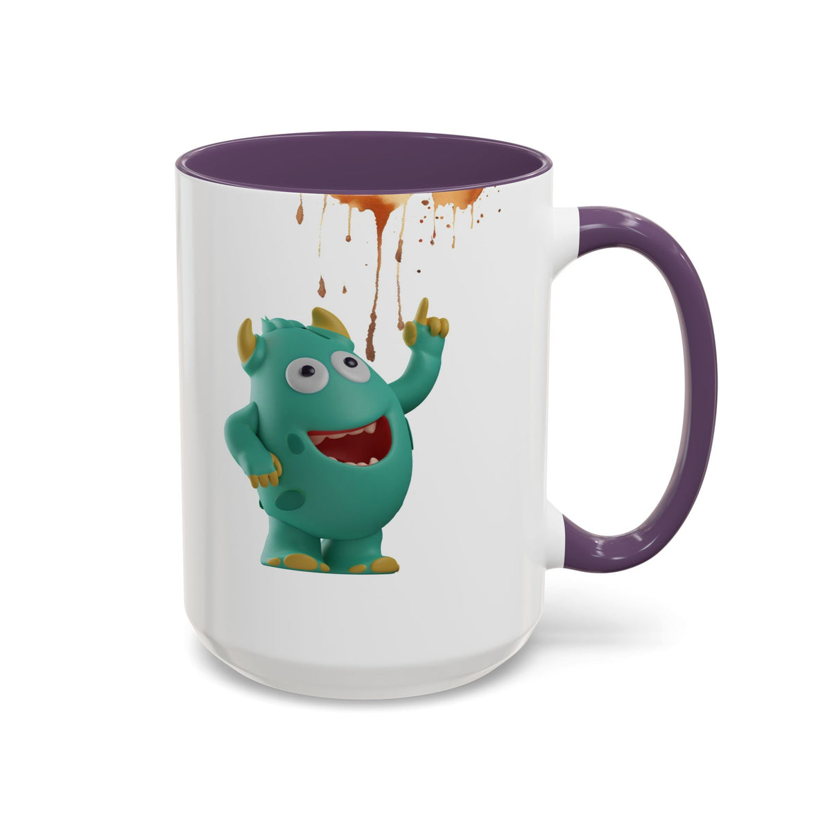 Humor Mug - Monster Drinks Coffee Spill