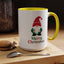Christmas Mug - Merry Christmas Green & Red Text Gnome Candy Cane