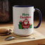 Christmas Mug - Merry Christmas Green & Red Text Santa Presents