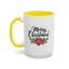 Christmas Mug - Merry Christmas Black Text Mistletoe