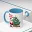 Christmas Mug - Merry Christmas Red Text Santa Tree Presents