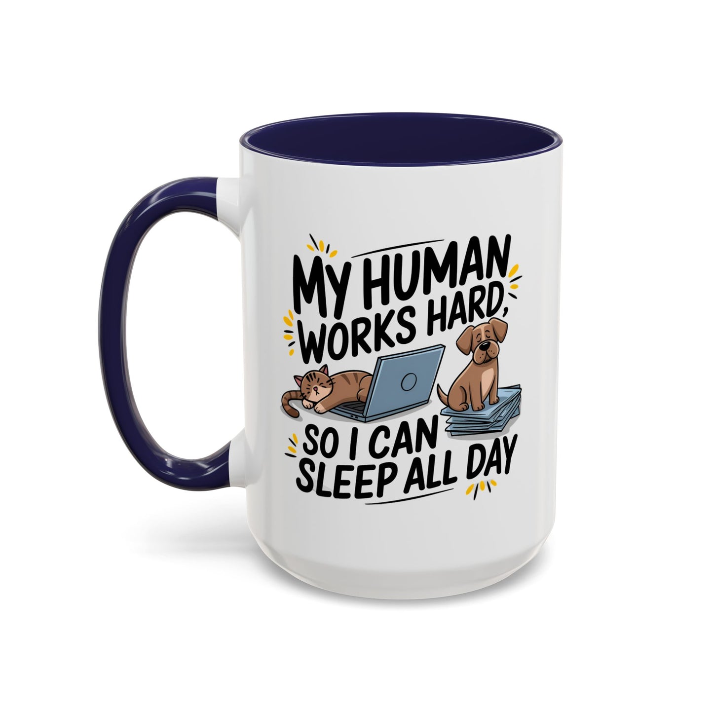 Animal Mug - My Human Works Hard