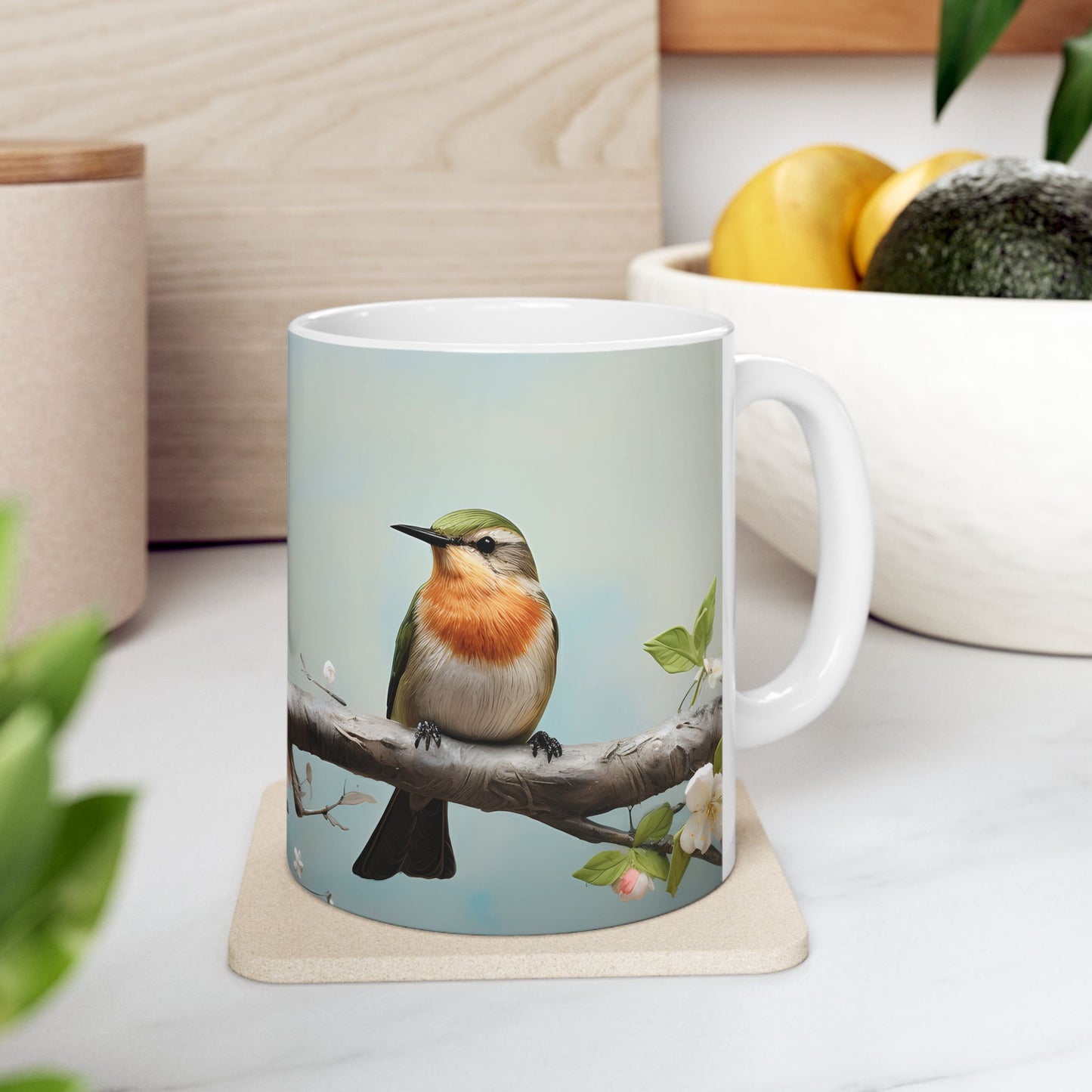Artistic Mug - Felted Bird