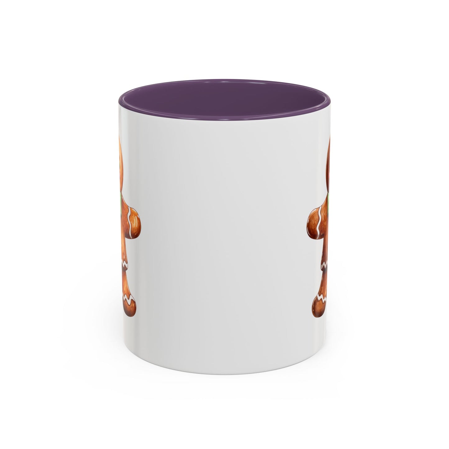 Christmas Mug - Gingerbread Man Green Bow