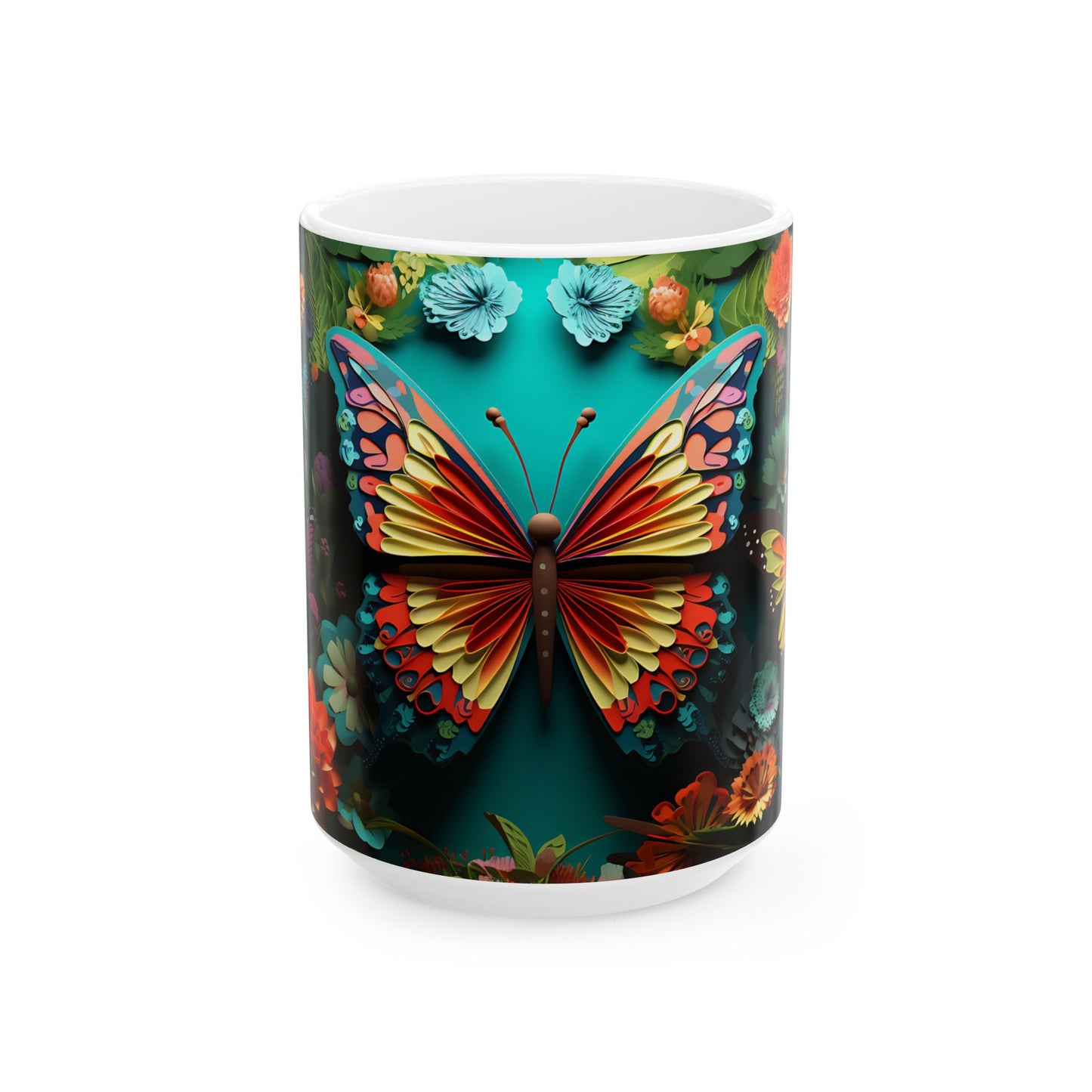 Artistic Mug - Colorful Butterflies 4