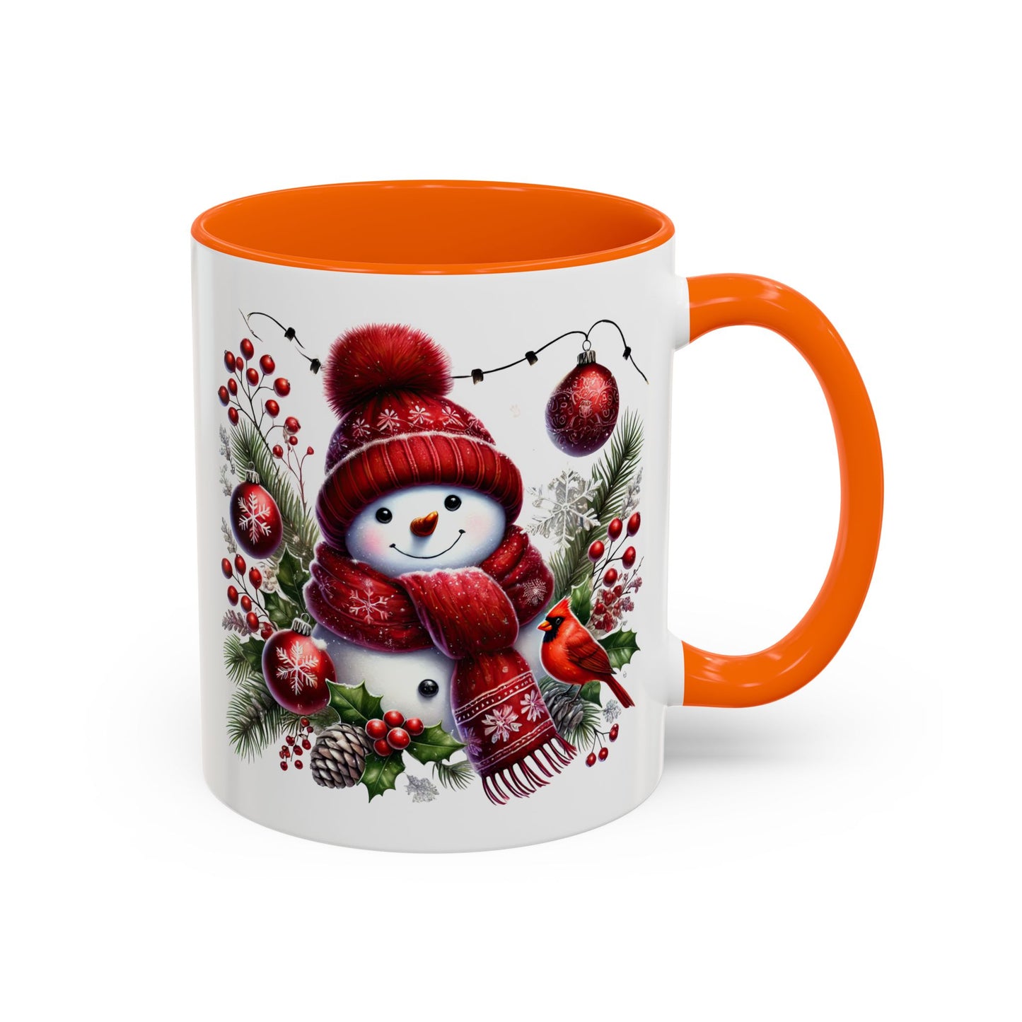 Christmas Mug - Burgundy Snowman