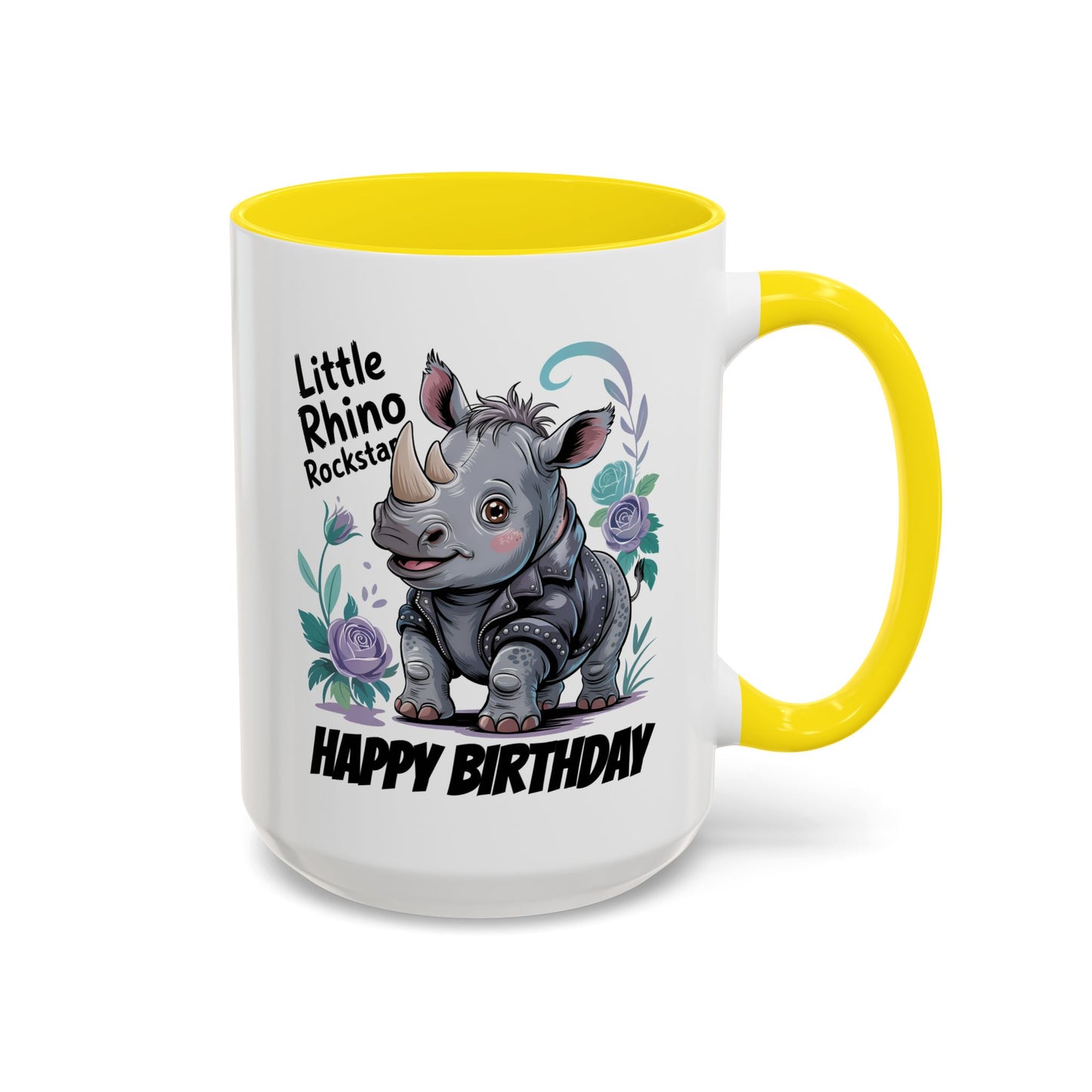 Birthday Mug - Happy Birthday Little Rhino Rockstar