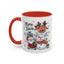 Christmas Mug - Merry Xmas Santa Snowman Reindeer