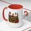 Christmas Mug - Merry Christmas Gold Text Santa Point Ornaments