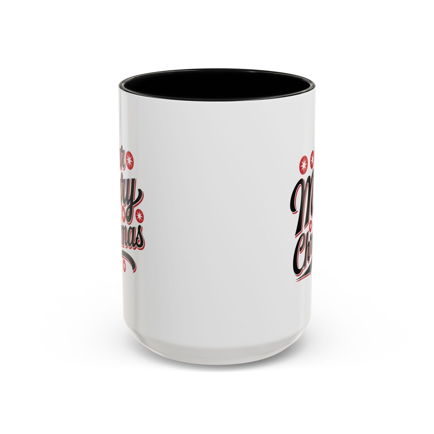 Christmas Mug - Merry Christmas Black Red & White Baseball Text