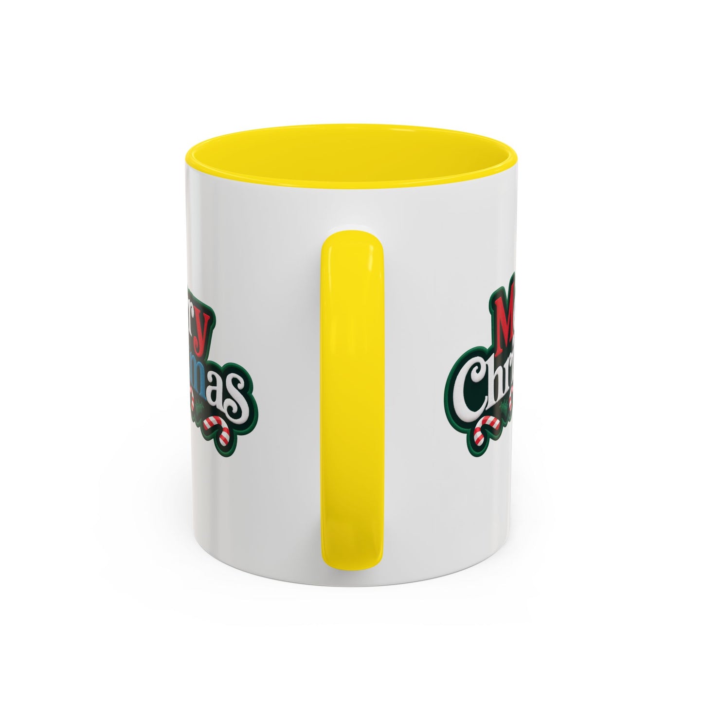 Christmas Mug - Merry Christmas White Red & Blue Text