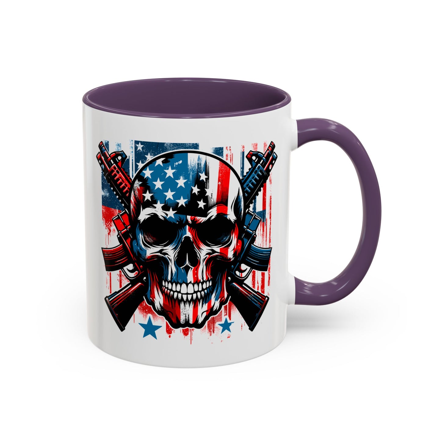 4th of July Mug - Skull With American Flag