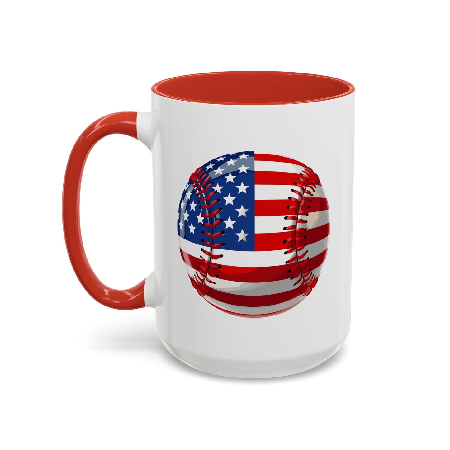4th of July Mug - Baseball American Flag