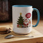 Christmas Mug - Happy Holidays Callout Santa Tree Presents Reindeer
