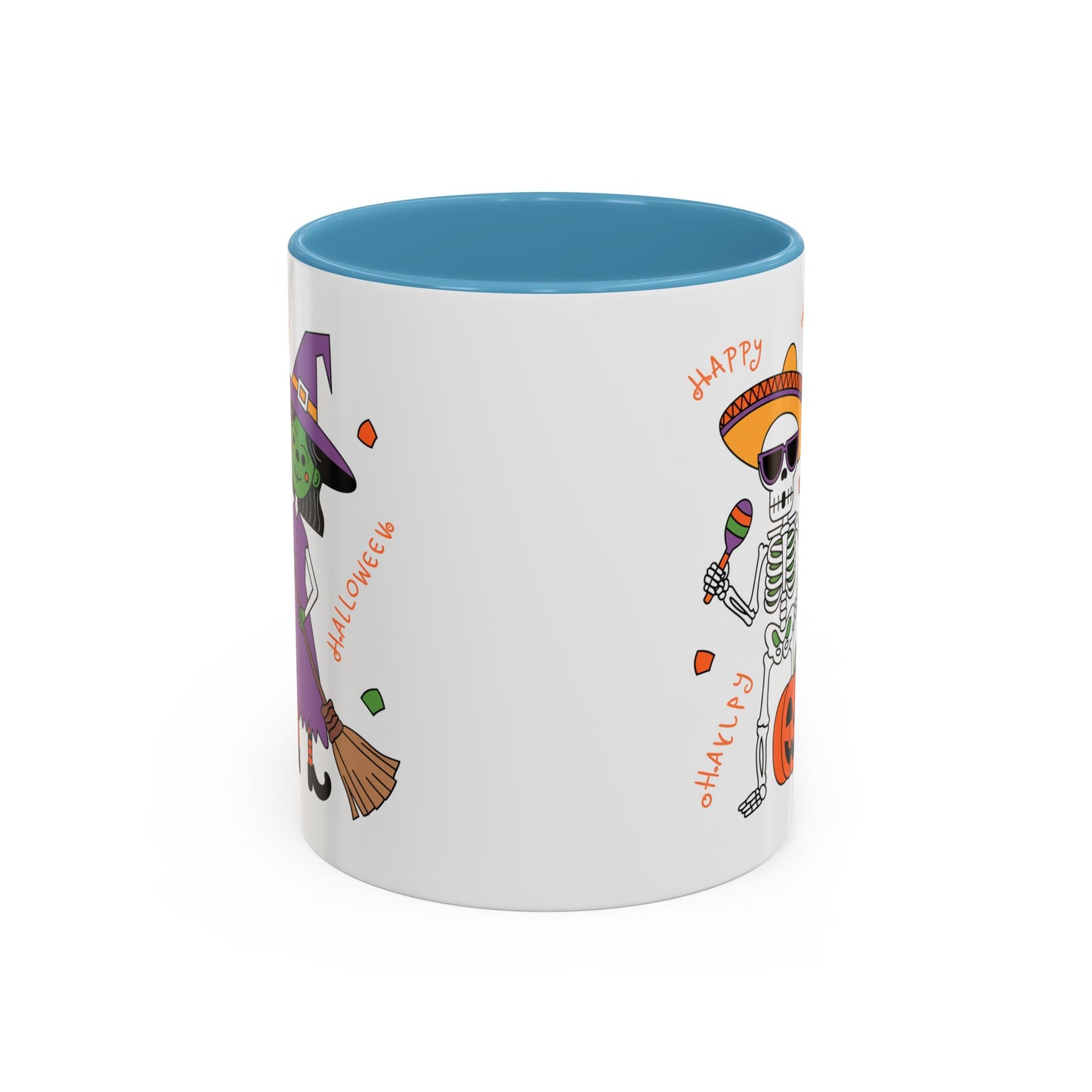 Halloween Mug - Skeleton & Witch