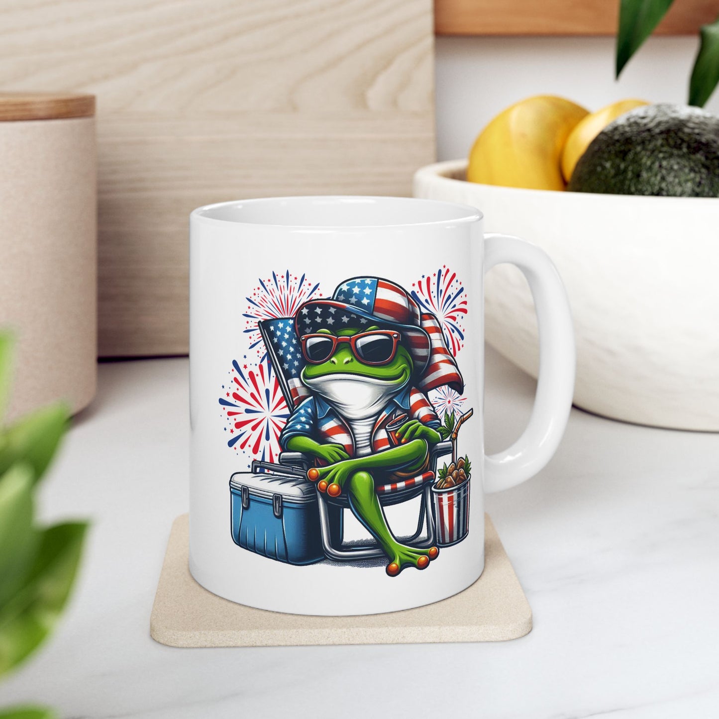4th of July Mug - Cool Patriotic Frog