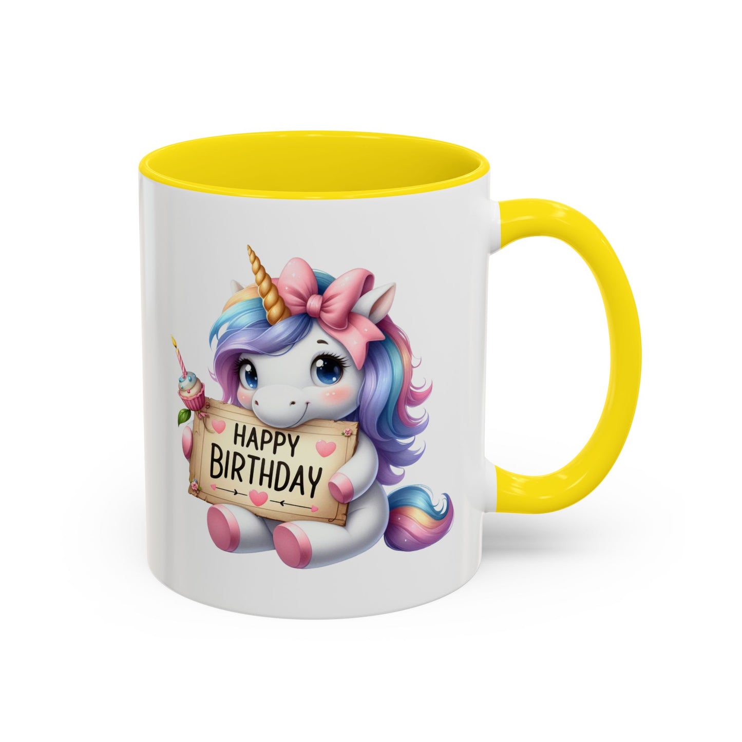 Birthday Mug - Girl Unicorn Happy Birthday Sign