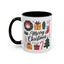 Christmas Mug - Merry Christmas Green Text Presents Tree Candy Cane