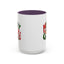 Christmas Mug - Green & Red Text Santa Presents