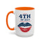 4th of July Mug - Happy 4th of July Flag Lips