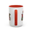 Christmas Mug - Merry Christmas Red Green & White Graffiti Hat