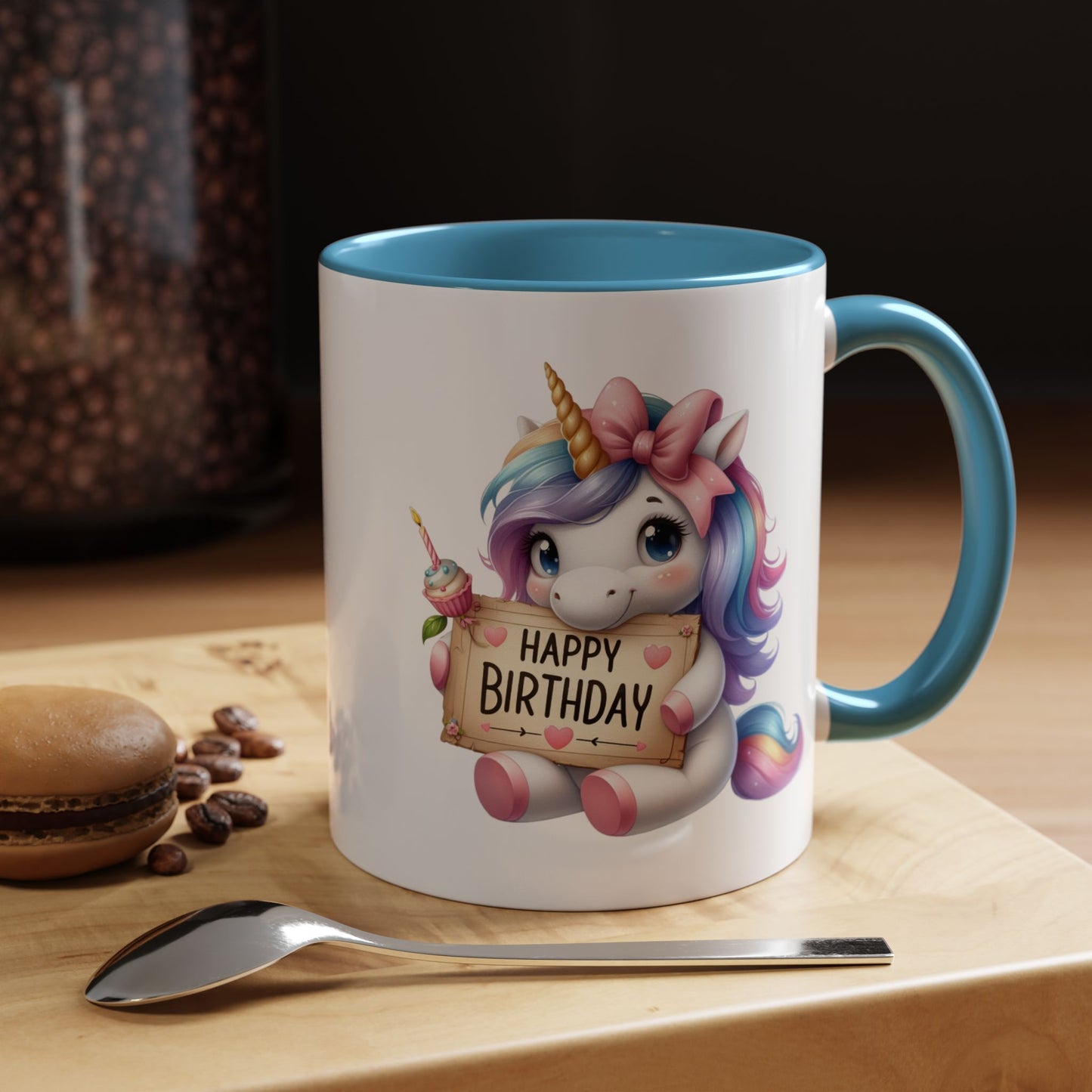Birthday Mug - Girl Unicorn Happy Birthday Sign