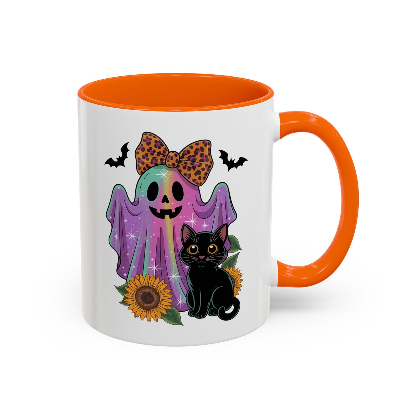 Halloween Mug - Cute Ghost With Cat