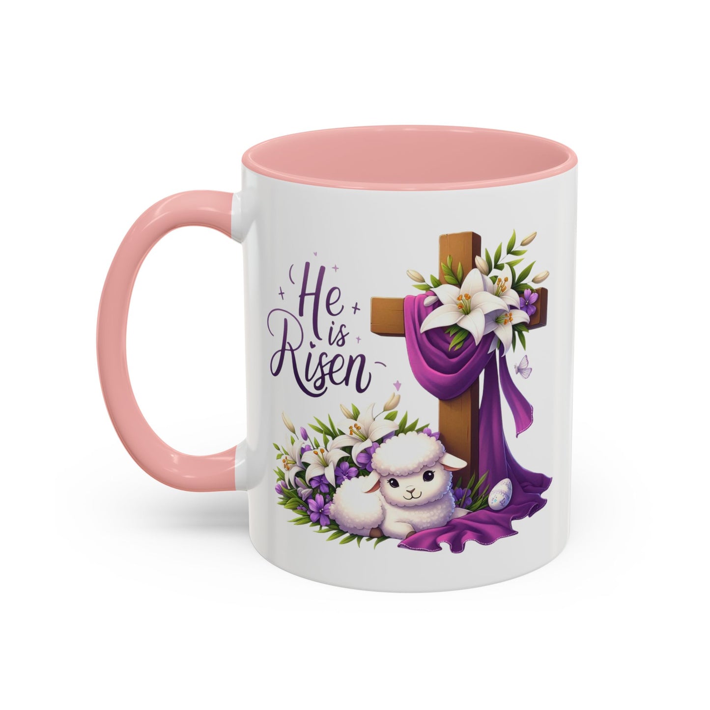 Easter Mug - He Is Risen Cross